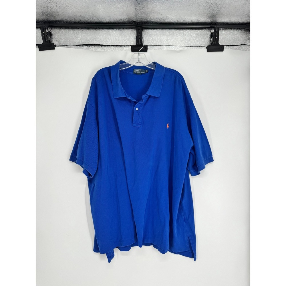 Polo Ralph Lauren Polo Shirt 5XL Big 5XB Royal Blue Short Sleeve Pony Cotton